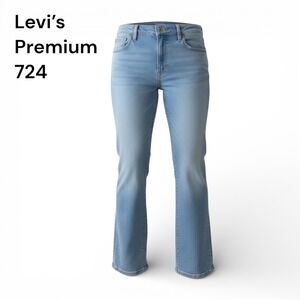 Levi's Premium 724 High Rise Straight Jeans Women's Size 31 Light Wash